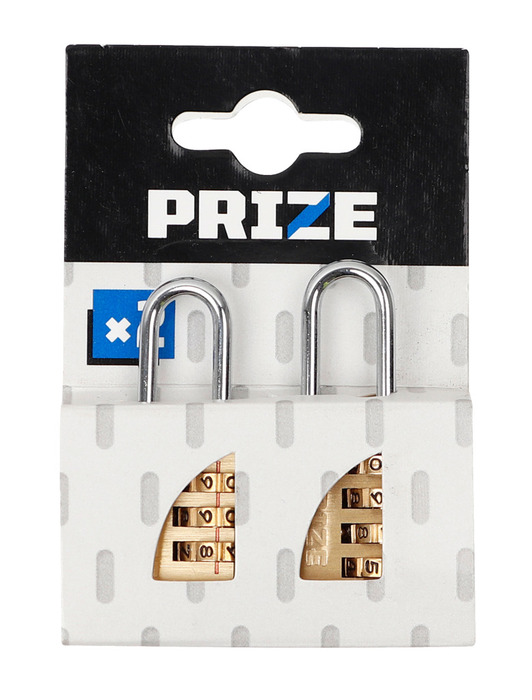Hængelås med kode 2-pk. - PRIZE®